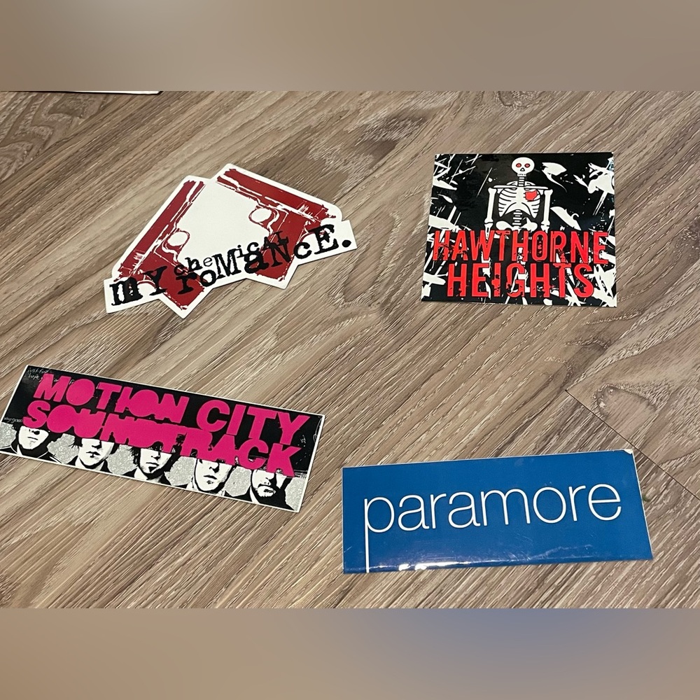 ⬇️vintage punk pop rock rom band stickers